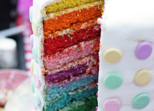 Torta multicolor
