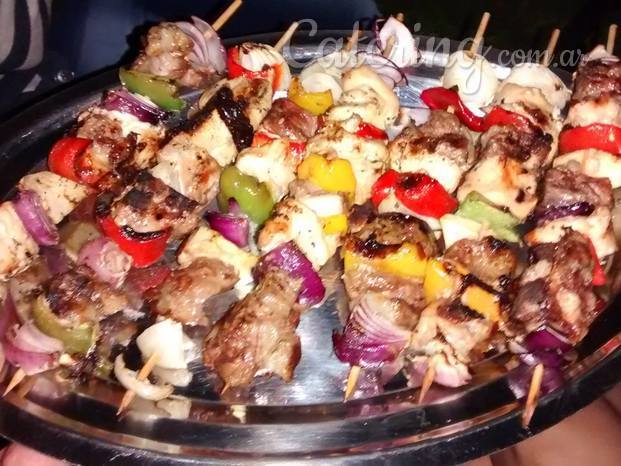 Pinchos de lomo y pollo!!!