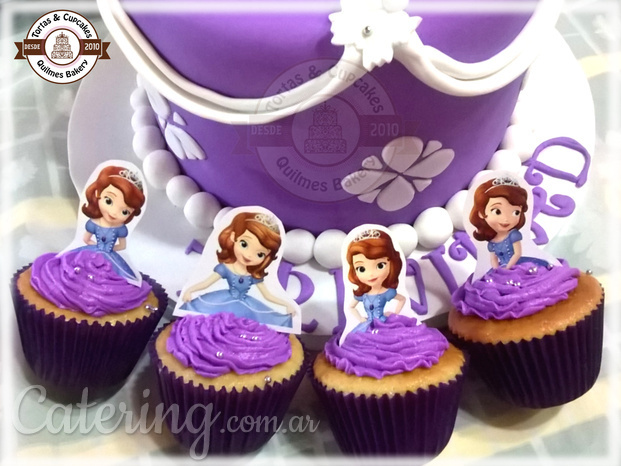 Cupcakes temáticos princesa sofía