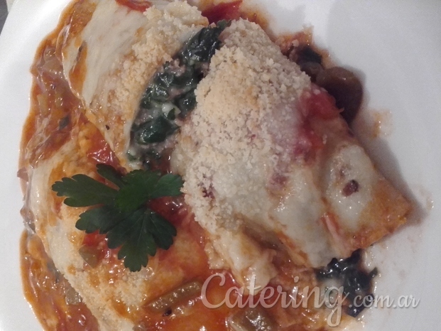 Canelones de verduras