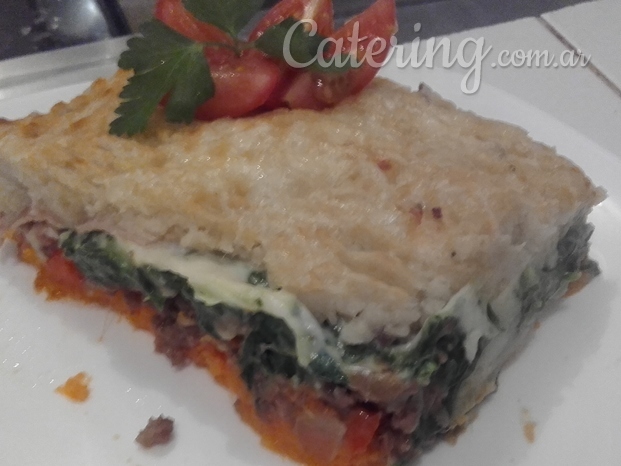 Pastel de carne y verduras