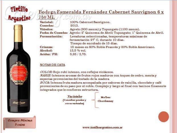 Bodega Esmeralda Fernández Cabernet Sauvignon