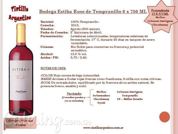 Bodega Estiba Rose de Tempranillo