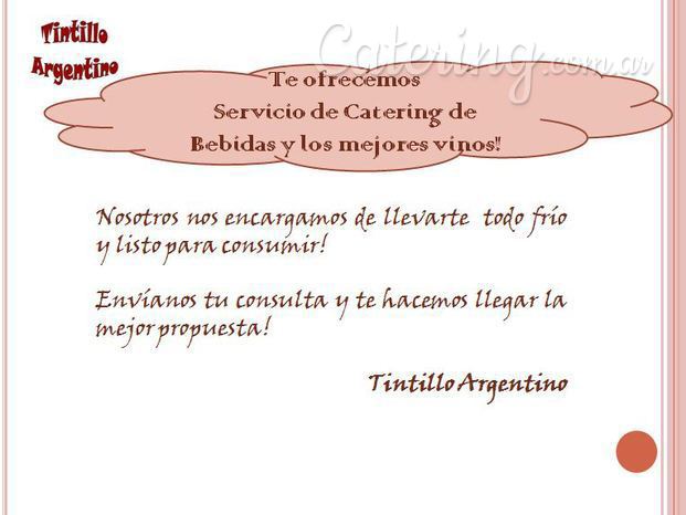 Catering de bebidas